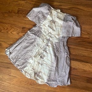 Strapless romper shorts